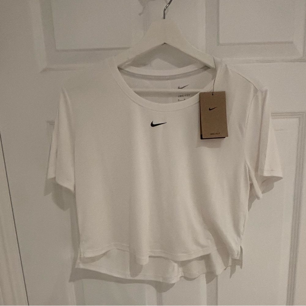 Nike Dri Fit One Women's White Crop Top